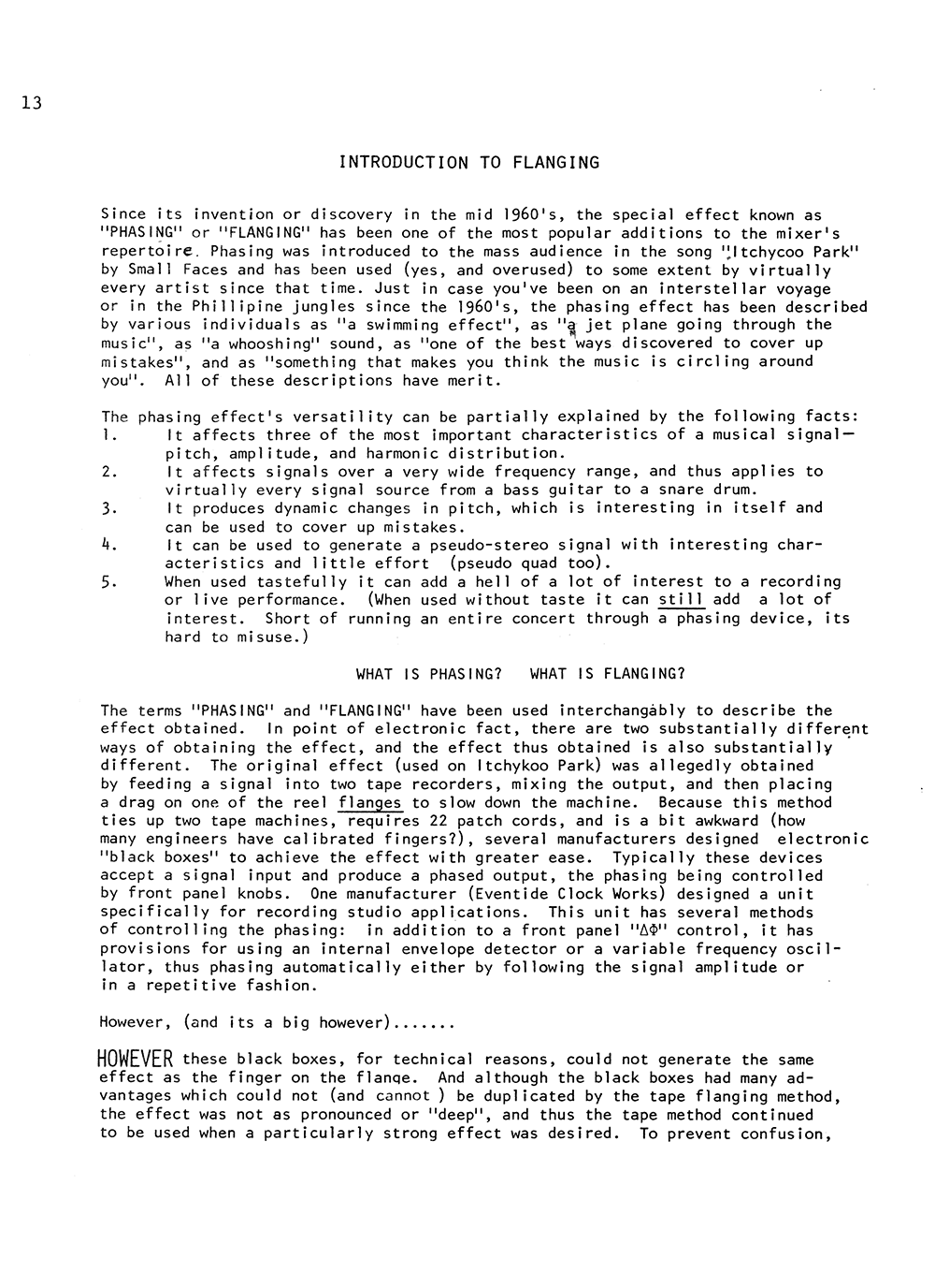 Instant Flanger Manual Page 13 Instant Flanger Manual Page 13