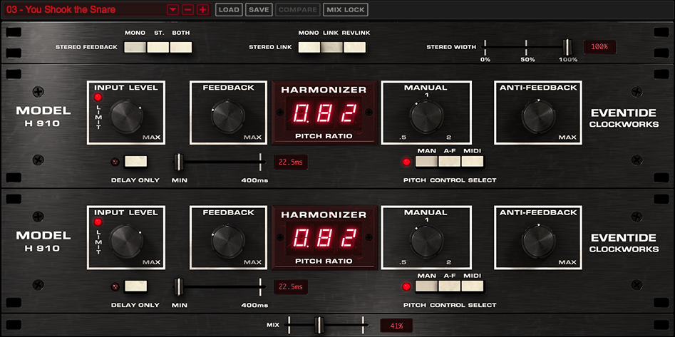 Eventide H910 DUAL Harmonizer Plugin World's First Studio FX Processor